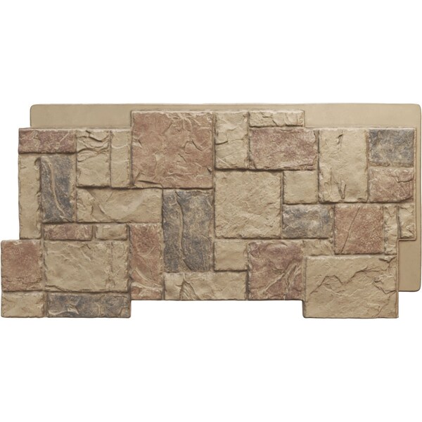 Ekena Millwork 49"W x 24 1/2"H x 1 1/4"D Castle Rock Stacked Stone, StoneWall Faux Stone Siding Panel, Colfax PNU24X48CRCO - main